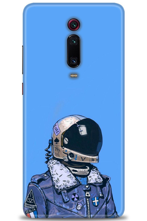 Xiaomi Mi 9T Kılıf HD Baskılı Kılıf - Mavi Astronot