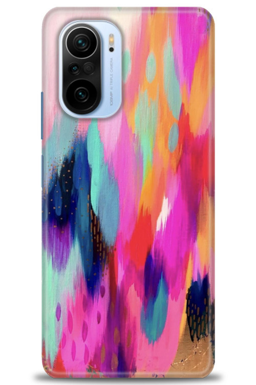 Xiaomi Poco F3 Kılıf HD Baskılı Kılıf - Yaldızlı Renkler