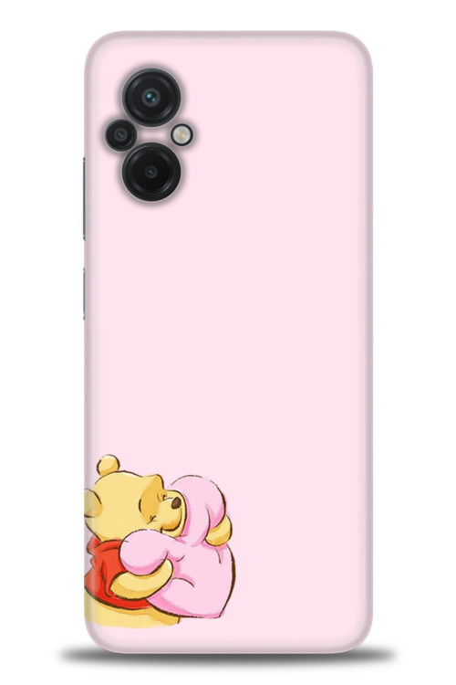 Xiaomi Poco M5 Kılıf HD Baskılı Kılıf - Winnie the Pooh Kalpli