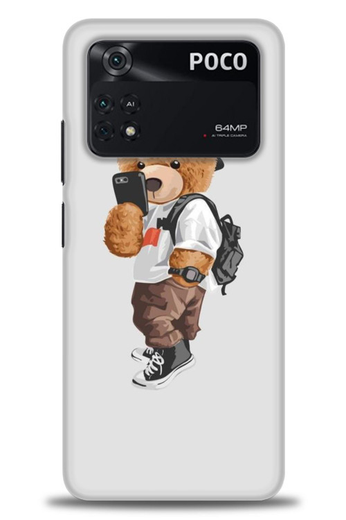 Xiaomi Poco M4 Pro 4G Kılıf HD Baskılı Kılıf - Teddy Bear Cool