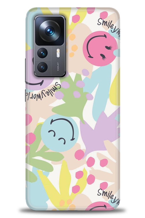 Xiaomi Mi 12T Pro Kılıf HD Baskılı Kılıf - Smiley World