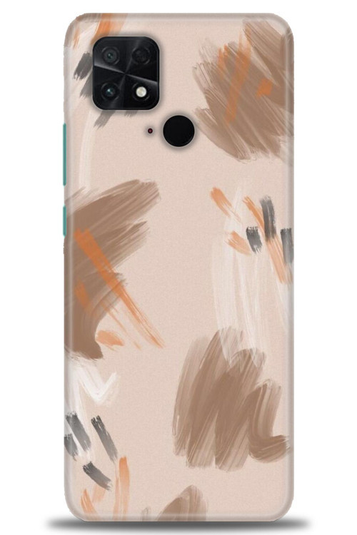 Xiaomi Poco C40 Kılıf HD Baskılı Kılıf - Kahve Çizgiler