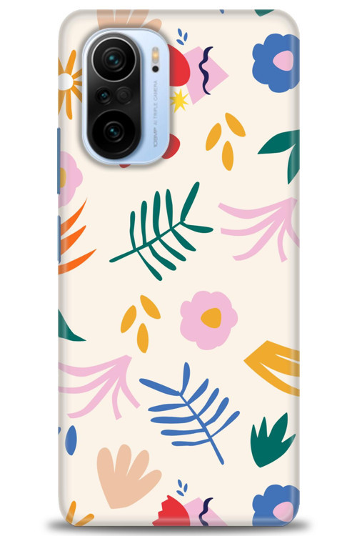 Xiaomi Poco F3 Kılıf HD Baskılı Kılıf - Renkli Dallar