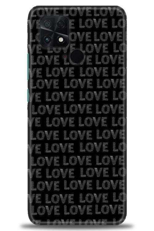 Xiaomi Poco C40 Kılıf HD Baskılı Kılıf - Black Love