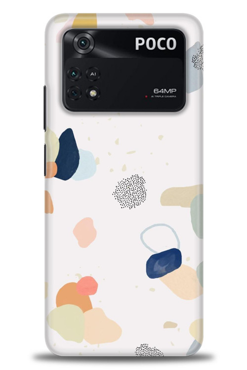 Xiaomi Poco M4 Pro 4G Kılıf HD Baskılı Kılıf - Benekler ve Renkler