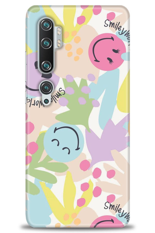 Xiaomi Mi Note 10 Kılıf HD Baskılı Kılıf - Smiley World