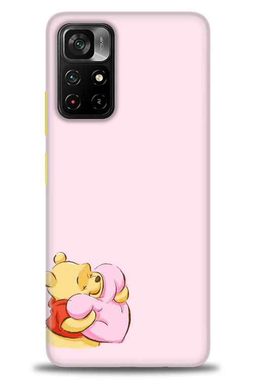 Xiaomi Poco M4 Pro 5G Kılıf HD Baskılı Kılıf - Winnie the Pooh Kalpli