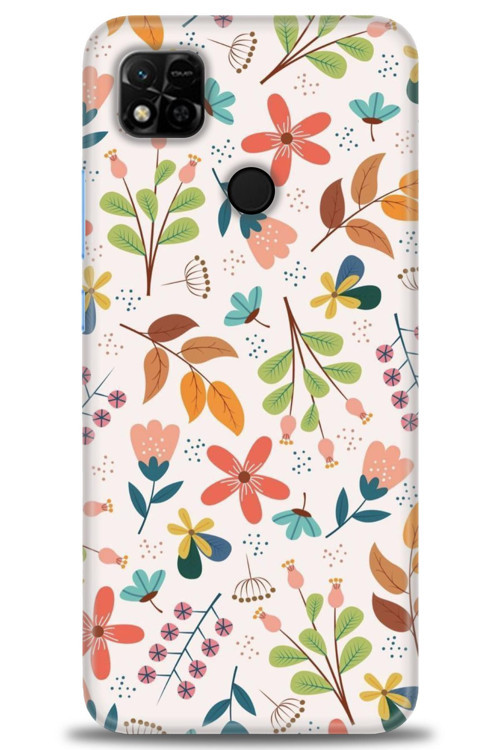 Xiaomi Redmi 10A Kılıf HD Baskılı Kılıf - Renkli Dallar