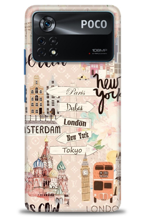 Xiaomi Poco X4 Pro 5G Kılıf HD Baskılı Kılıf - Berlin Set