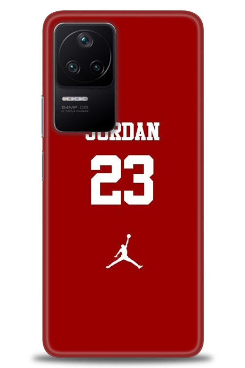 Xiaomi Poco F4 Kılıf HD Baskılı Kılıf - Jordan Kırmızı