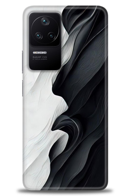 Xiaomi Poco F4 Kılıf HD Baskılı Kılıf - Black and White