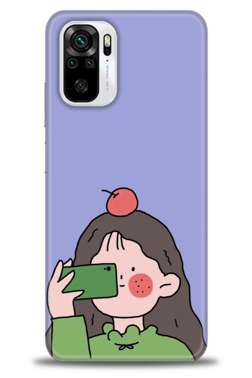 Xiaomi Poco M5s Kılıf HD Baskılı Kılıf - Yeşil Kız