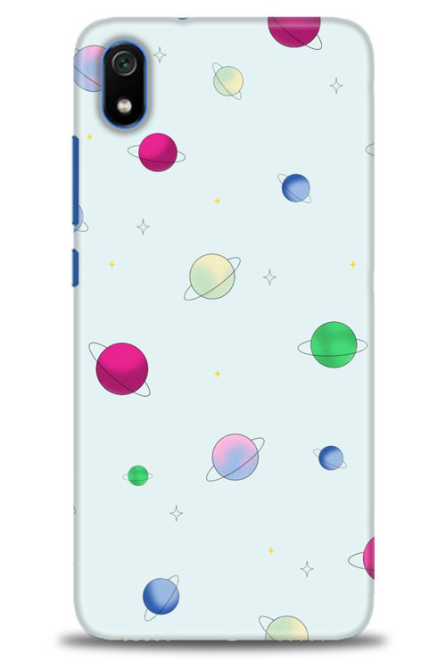 Xiaomi Redmi 7A Kılıf HD Baskılı Kılıf - Gezegenler Çizim