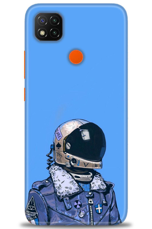 Xiaomi Redmi 9C Kılıf HD Baskılı Kılıf - Mavi Astronot