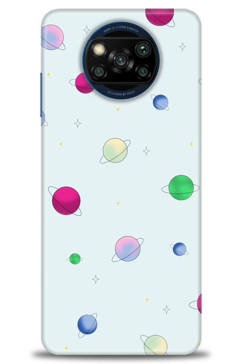 Xiaomi Poco X3 Pro Kılıf HD Baskılı Kılıf - Gezegenler Çizim