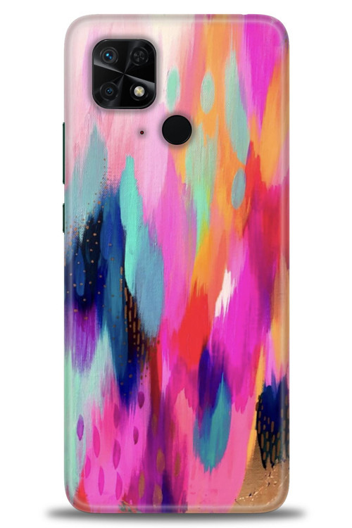 Xiaomi Redmi 10C Kılıf HD Baskılı Kılıf - Yaldızlı Renkler