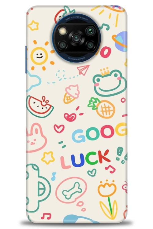 Xiaomi Poco X3 NFC Kılıf HD Baskılı Kılıf - Goog Luck