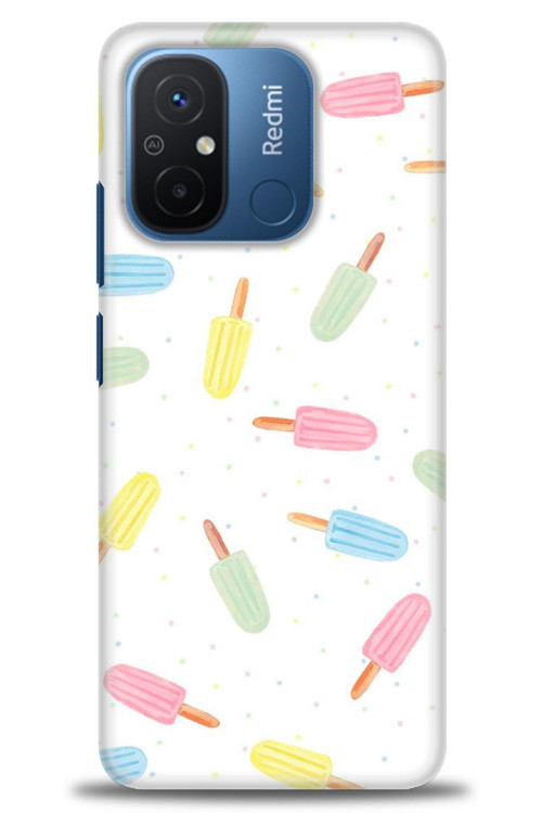 Xiaomi Redmi 12C Kılıf HD Baskılı Kılıf - Renkli Dondurmalar