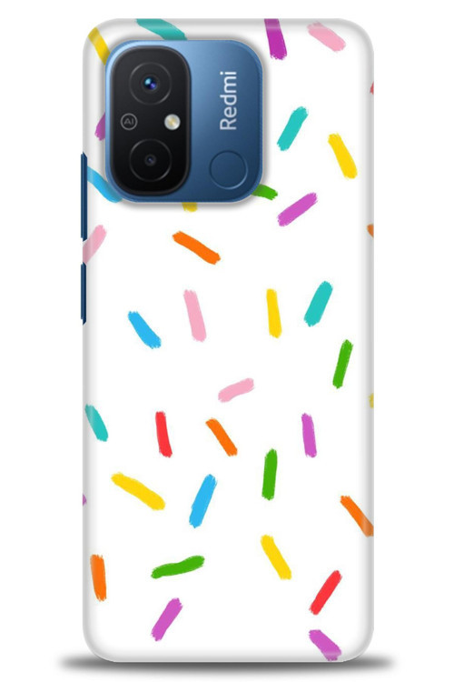 Xiaomi Redmi 12C Kılıf HD Baskılı Kılıf - Renkli Konfeti