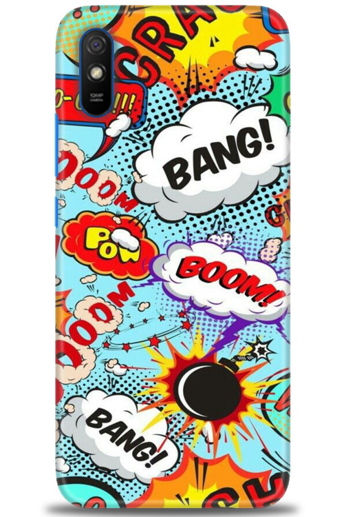 Xiaomi Redmi 9A Kılıf HD Baskılı Kılıf - Bang Boom