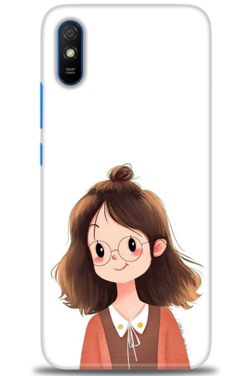 Xiaomi Redmi 9A Kılıf HD Baskılı Kılıf - Tatlı Kız