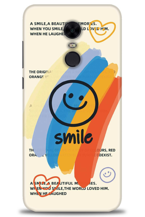 Xiaomi Redmi 5 Plus Kılıf HD Baskılı Kılıf - Smile