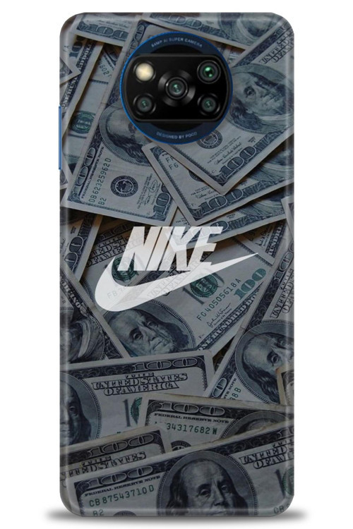 Xiaomi Poco X3 NFC Kılıf HD Baskılı Kılıf - Nike Dolar