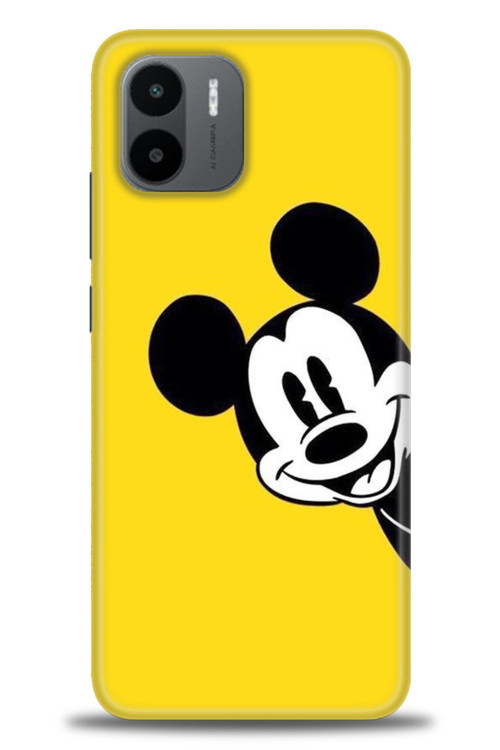 Xiaomi Redmi A1 Kılıf HD Baskılı Kılıf - Sarı Mickey Mouse