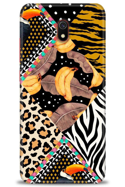 Xiaomi Redmi 8A Kılıf HD Baskılı Kılıf - Muz Papağan