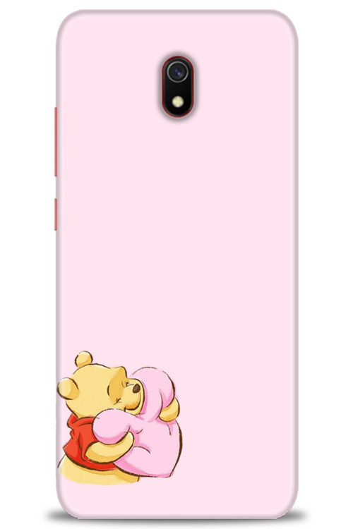 Xiaomi Redmi 8A Kılıf HD Baskılı Kılıf - Winnie the Pooh Kalpli