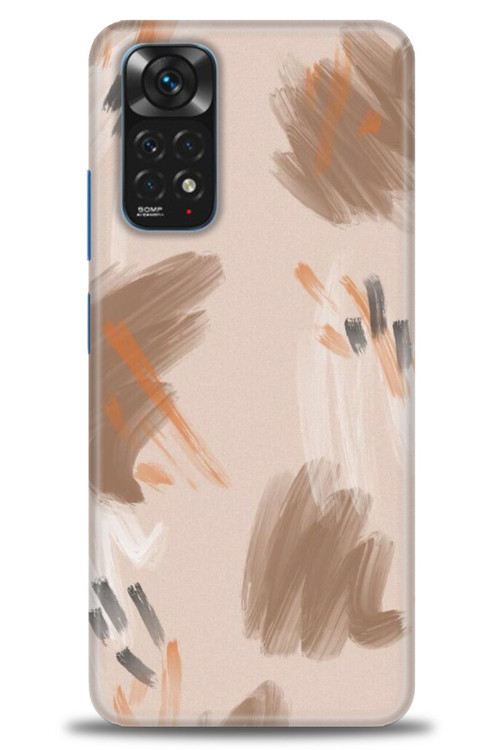 Xiaomi Redmi Note 11S Kılıf HD Baskılı Kılıf - Kahve Çizgiler