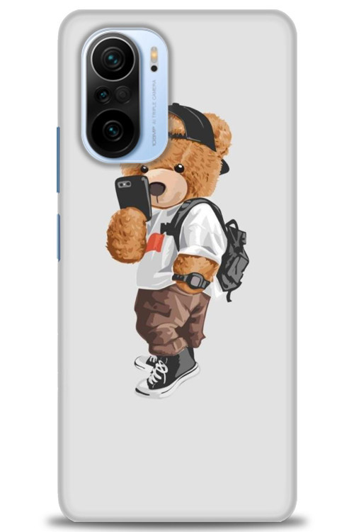 Xiaomi Redmi K40 Kılıf HD Baskılı Kılıf - Teddy Bear Cool