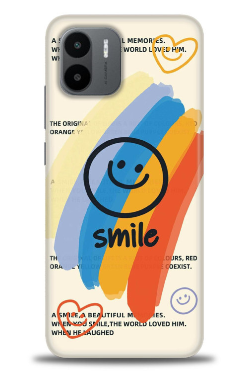Xiaomi Redmi A1 Kılıf HD Baskılı Kılıf - Smile