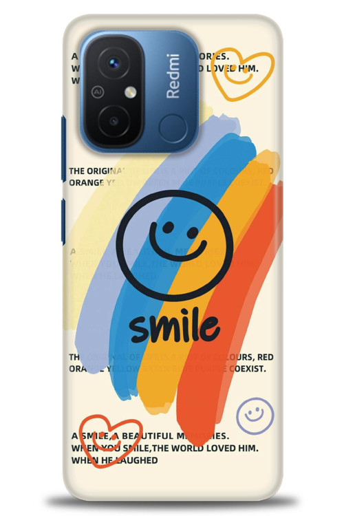 Xiaomi Redmi 12C Kılıf HD Baskılı Kılıf - Smile