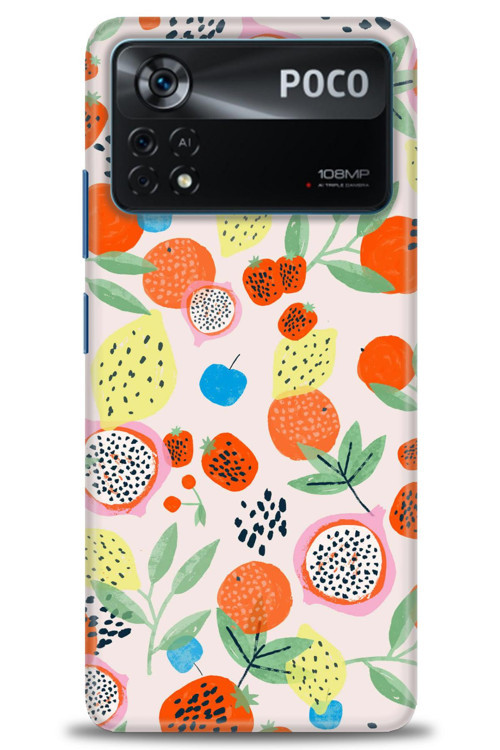 Xiaomi Poco X4 Pro 5G Kılıf HD Baskılı Kılıf - Ejder Meyvesi