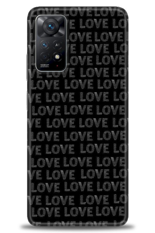 Xiaomi Redmi Note 11 Pro Kılıf HD Baskılı Kılıf - Black Love