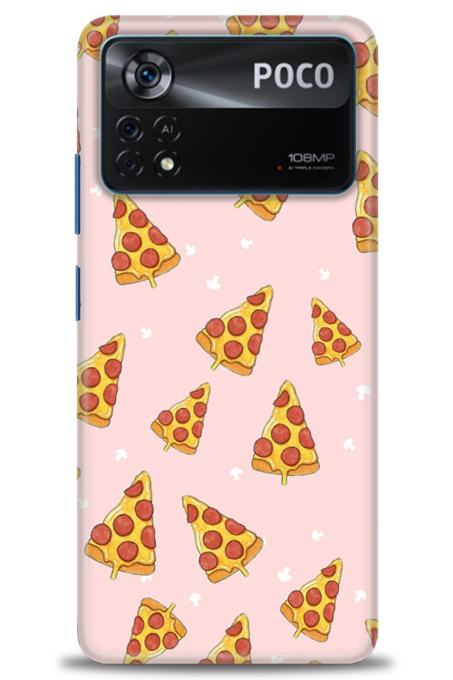 Xiaomi Poco X4 Pro 5G Kılıf HD Baskılı Kılıf - Pizza Dilimleri