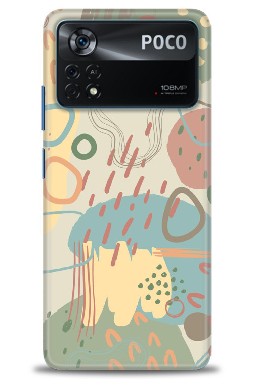 Xiaomi Poco X4 Pro 5G Kılıf HD Baskılı Kılıf - Renkli Tuval
