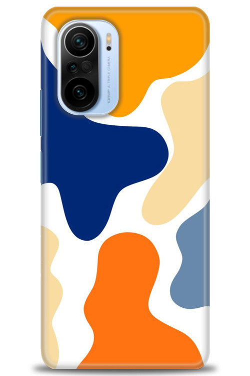 Xiaomi Redmi K40 Pro Kılıf HD Baskılı Kılıf - Turuncu Lekeler