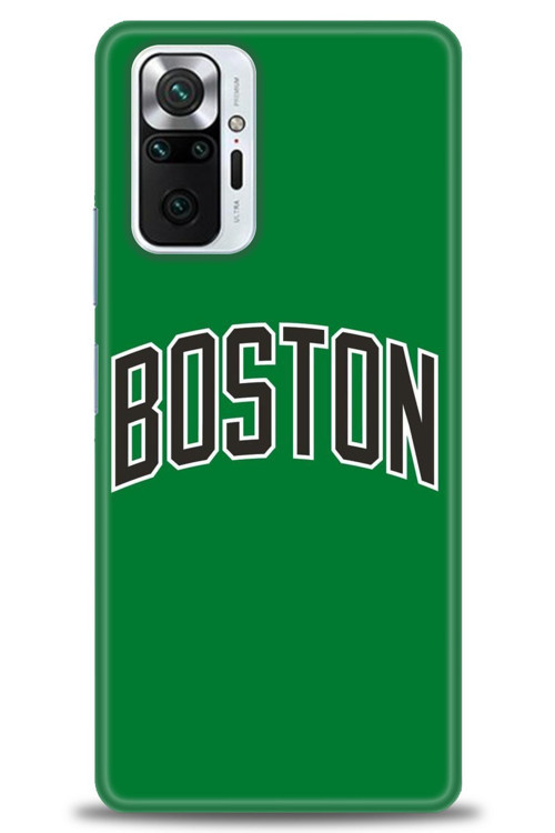 Xiaomi Redmi Note 10 Pro Kılıf HD Baskılı Kılıf - Boston Yeşil