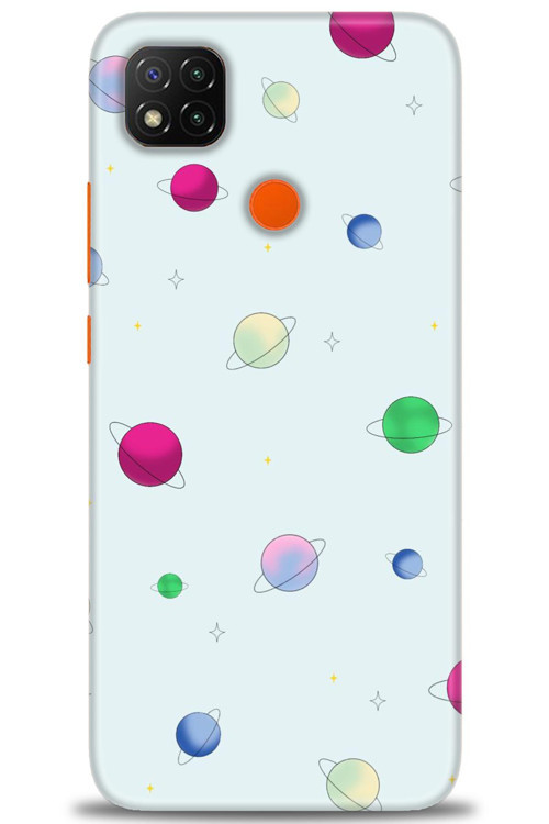 Xiaomi Redmi 9C Kılıf HD Baskılı Kılıf - Gezegenler Çizim