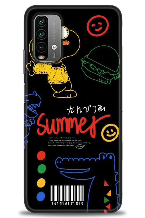 Xiaomi Redmi 9T Kılıf HD Baskılı Kılıf - Summer