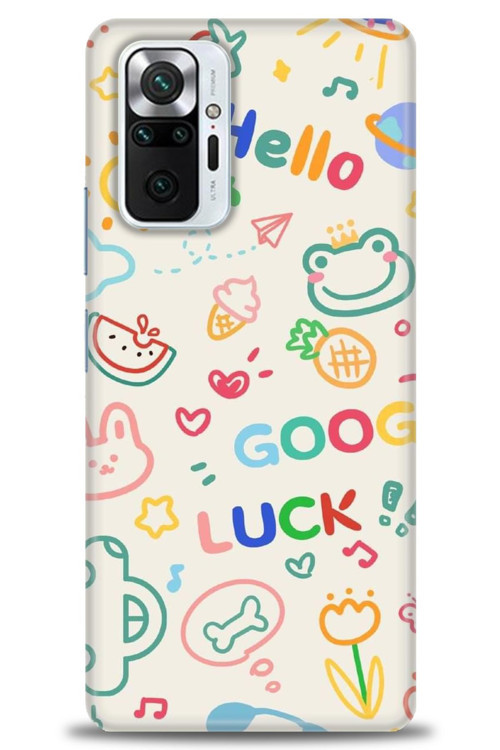 Xiaomi Redmi Note 10 Pro Kılıf HD Baskılı Kılıf - Goog Luck
