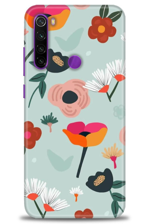 Xiaomi Redmi Note 8 Kılıf HD Baskılı Kılıf - Çiçekli Dallar