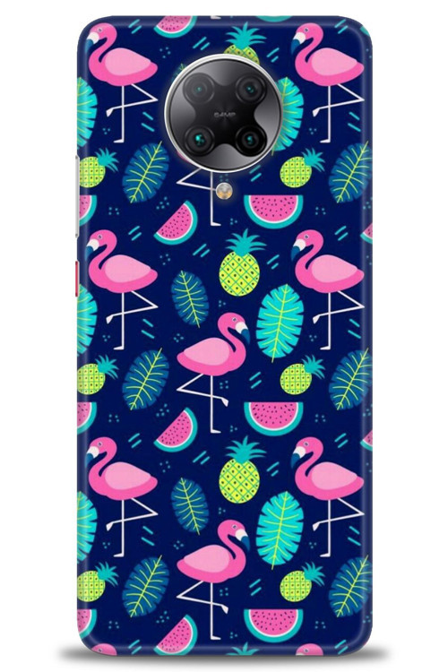 Xiaomi Redmi K30 Pro Kılıf HD Baskılı Kılıf - Flamingo Ananas