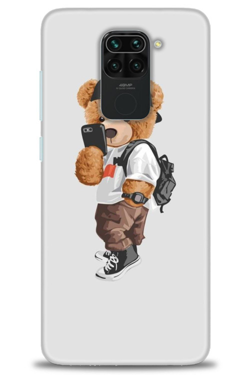 Xiaomi Redmi Note 9 Kılıf HD Baskılı Kılıf - Teddy Bear Cool
