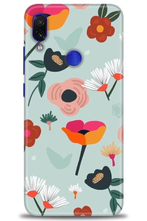 Xiaomi Redmi Note 7 Kılıf HD Baskılı Kılıf - Çiçekli Dallar