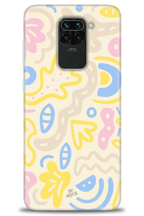 Xiaomi Redmi Note 9 Kılıf HD Baskılı Kılıf - Krem Tonları