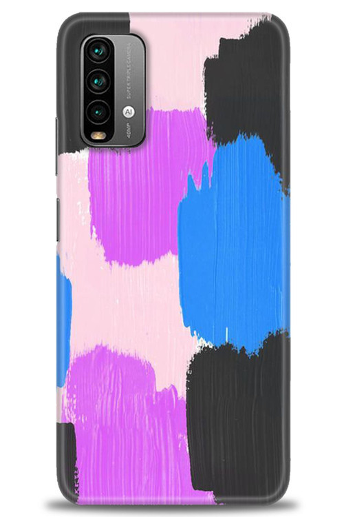 Xiaomi Redmi 9T Kılıf HD Baskılı Kılıf - Mor Siyah
