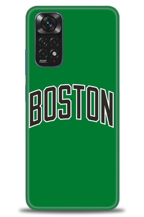 Xiaomi Redmi Note 11S Kılıf HD Baskılı Kılıf - Boston Yeşil
